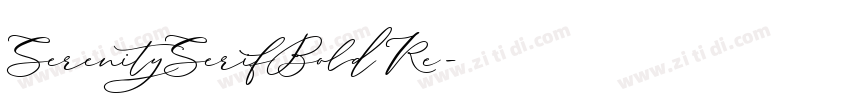SerenitySerifBold Re字体转换